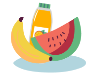 Frutta fresca, succhi