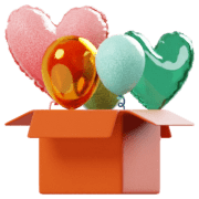 Globos en una caja