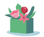 Blumen in Box