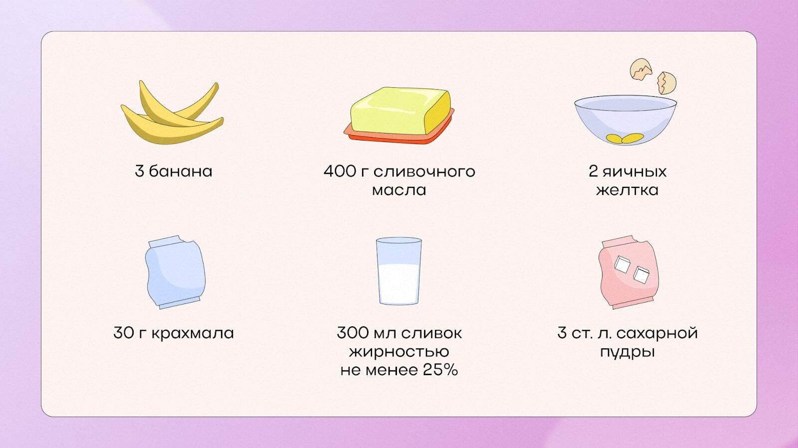 Рецепт бананового крема