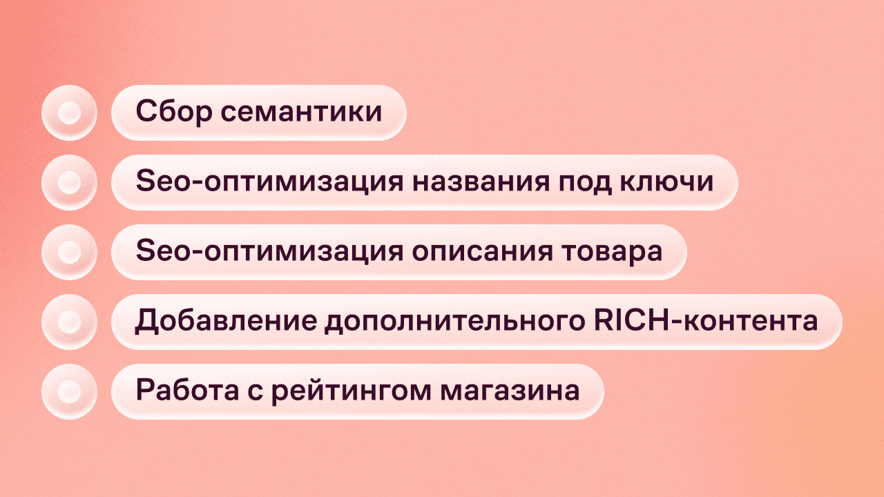 что такое seo оптимизация карточки товара