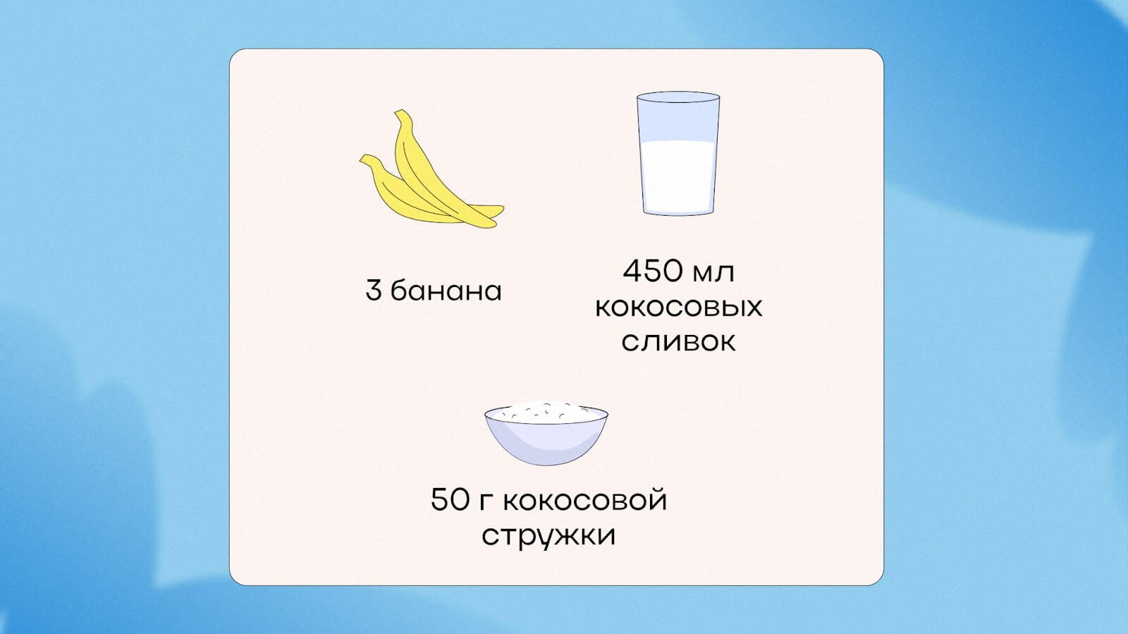 Ингредиенты для пп мороженого: вариант 2
