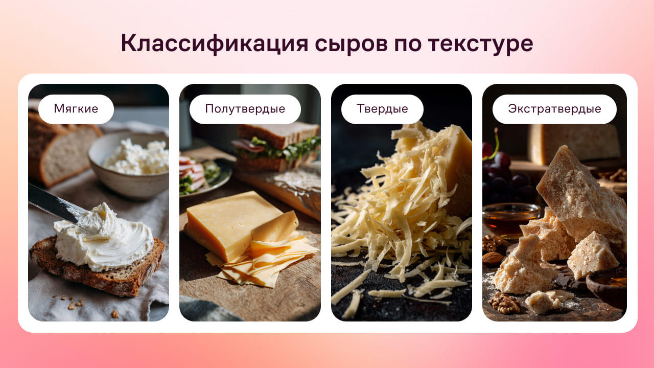 Сыры по текстуре