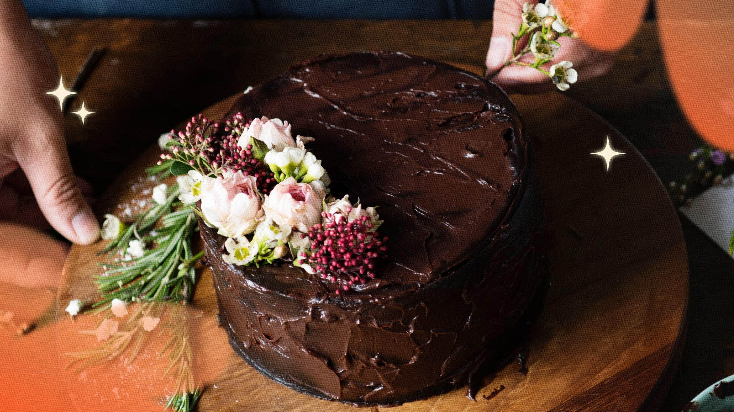 Decoration Idea for Chocolate Cake