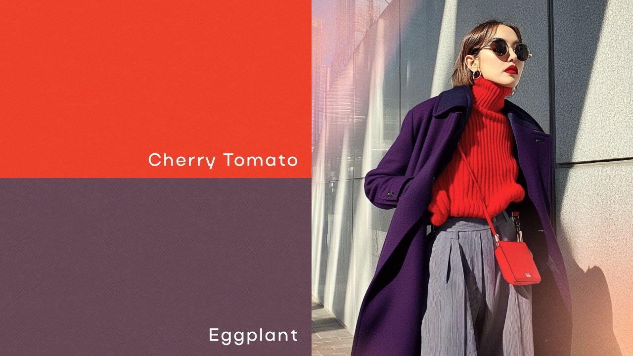 Цвета Cherry Tomato и Eggplant