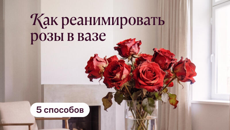 Как реанимировать розы в вазе: 5 способов оживить увядший букет в домашних условиях