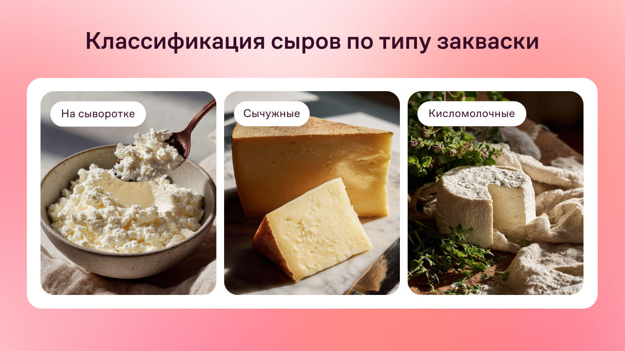 Сыры по типу закваски