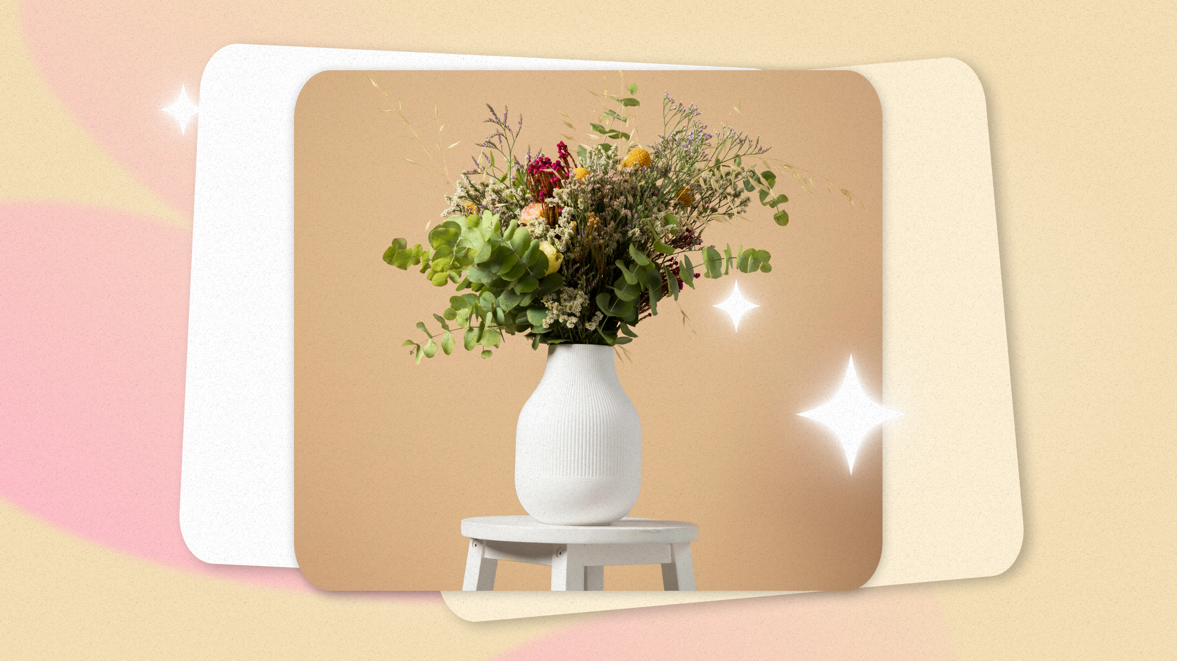 How to Arrange flowers in a short vase