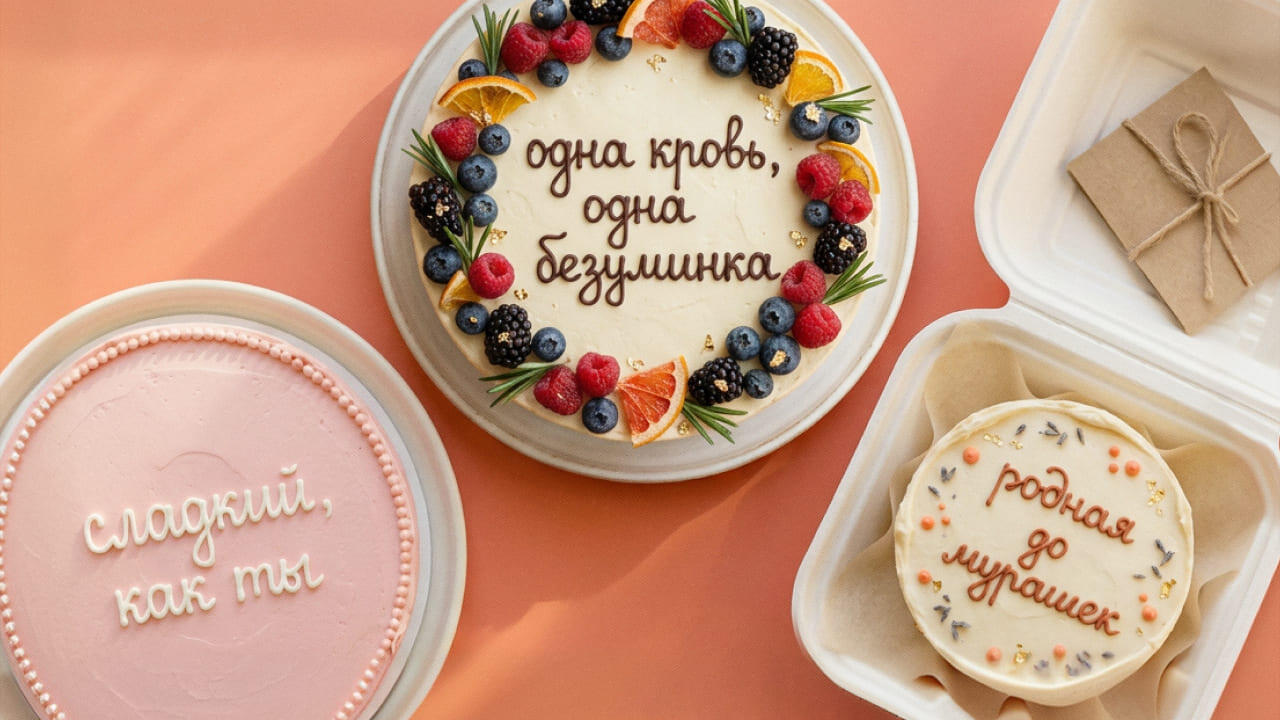 Надписи на бенто-торте сестре
