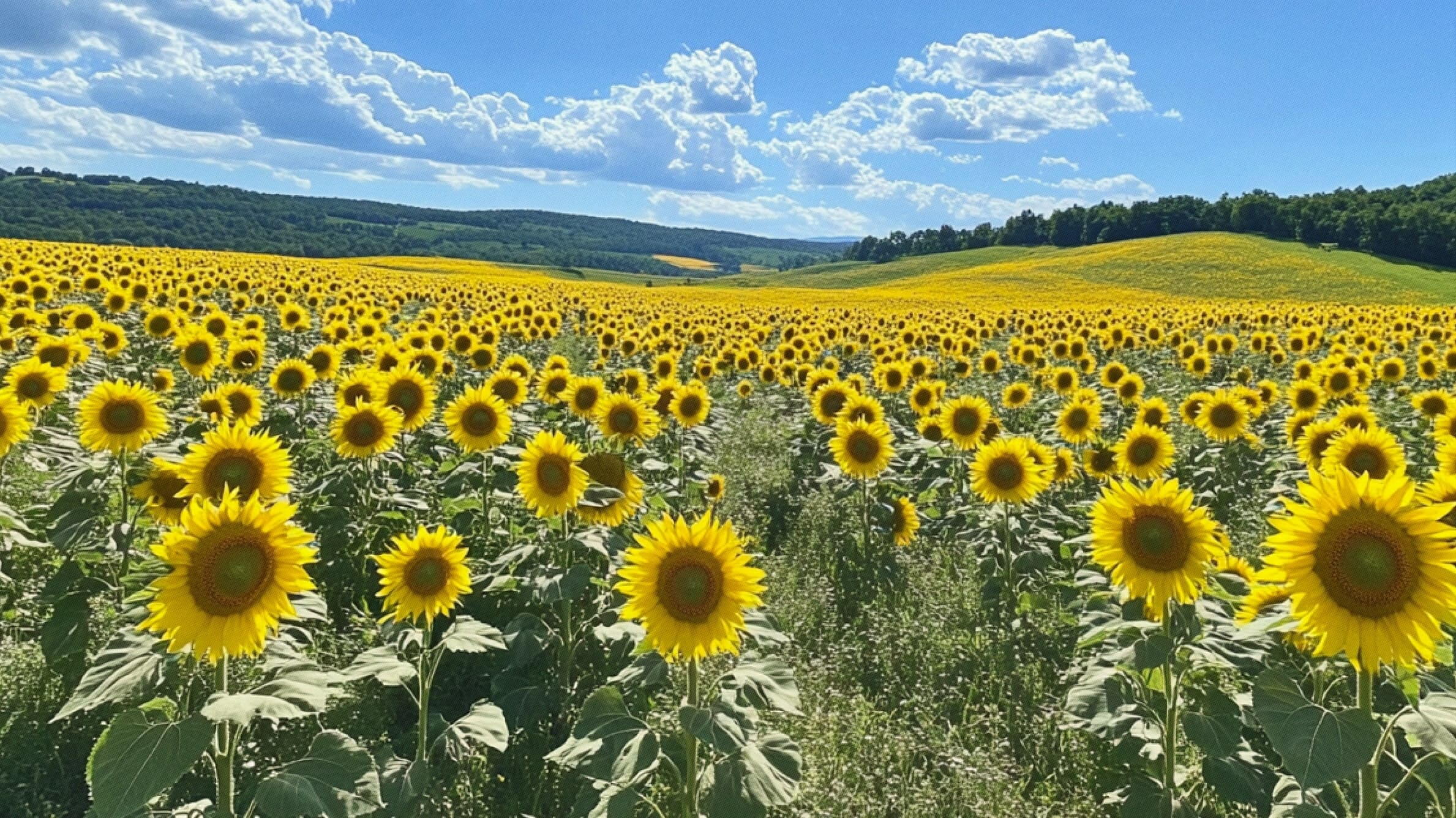 Поле подсолнухов