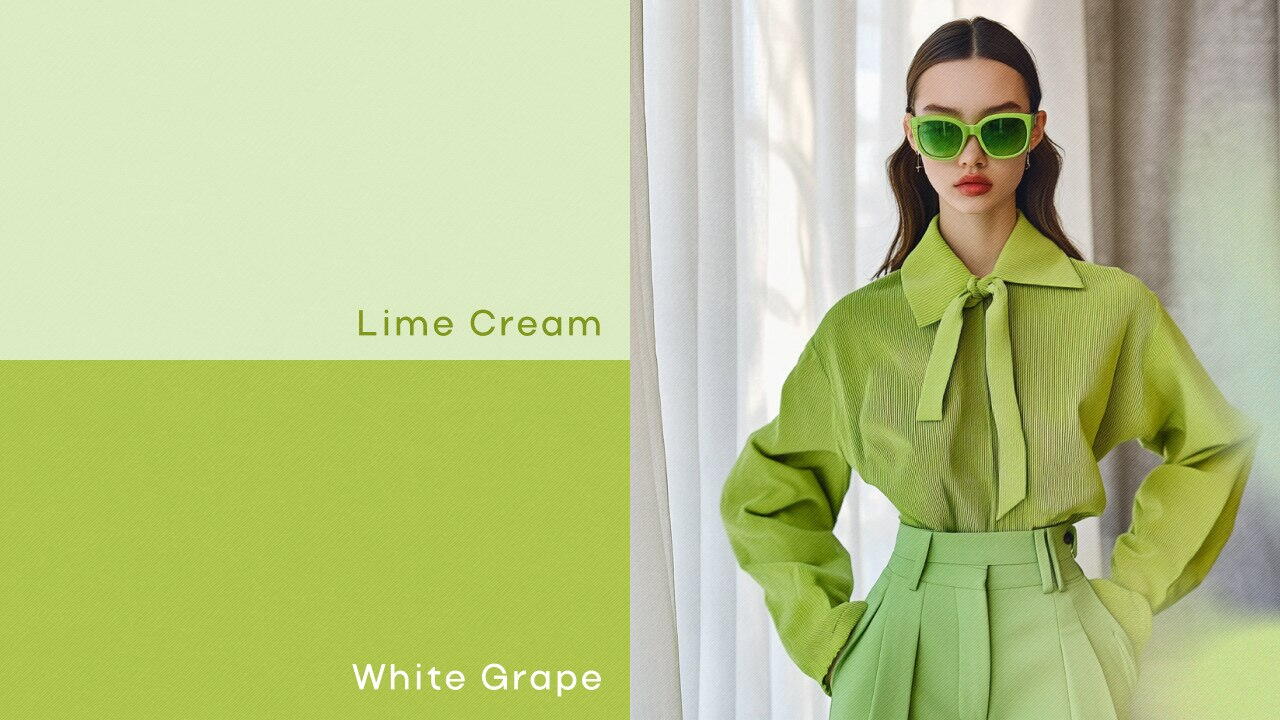 Цвета Lime Cream и White Grape