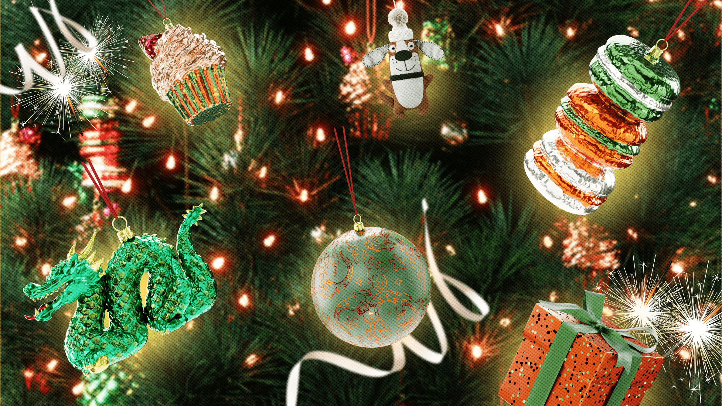 Новогодние игрушки<br>