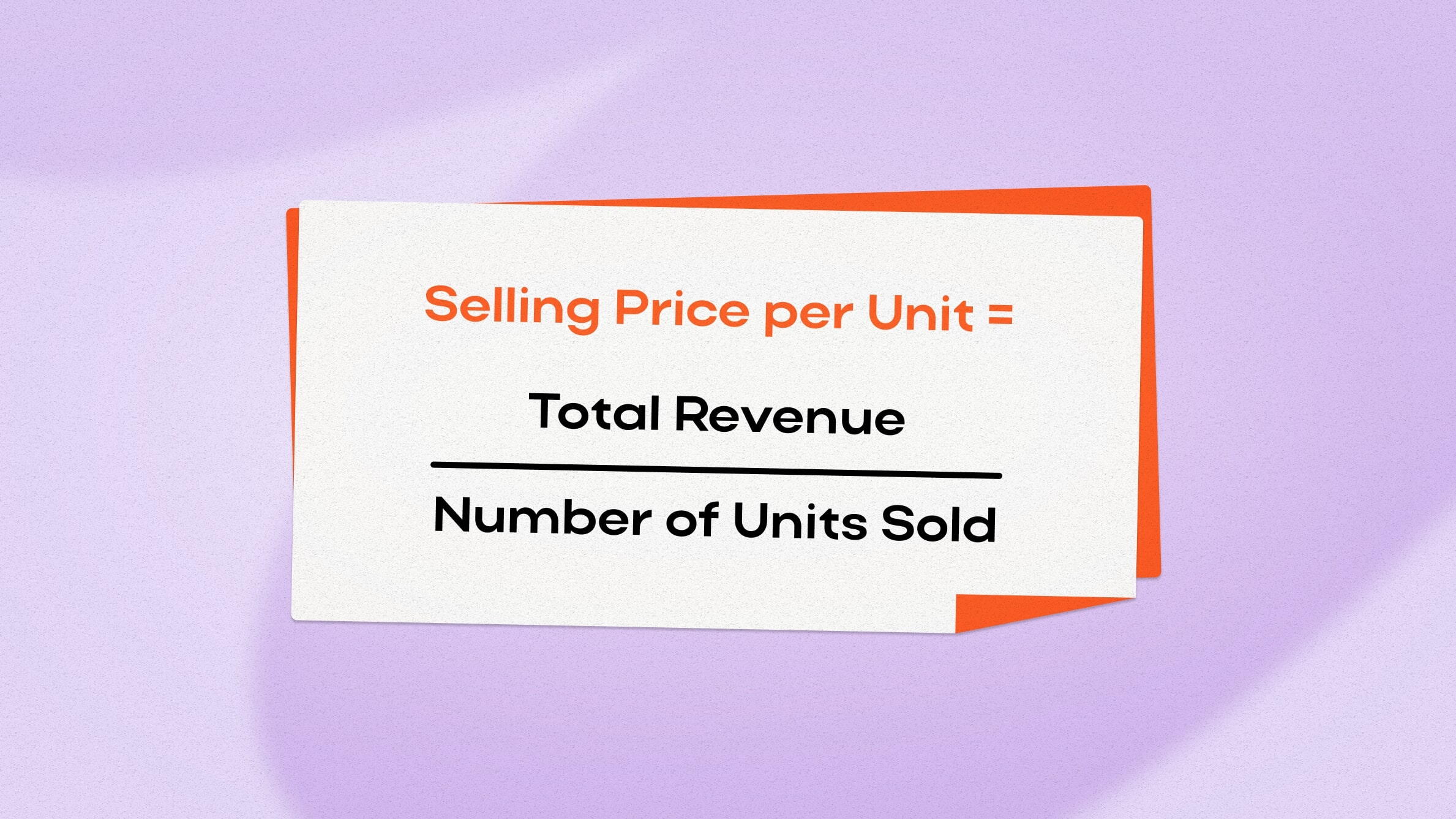 How to calculate product selling price of a unit