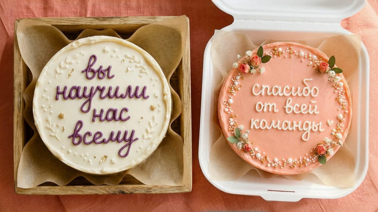Надписи на бенто-торте начальнику