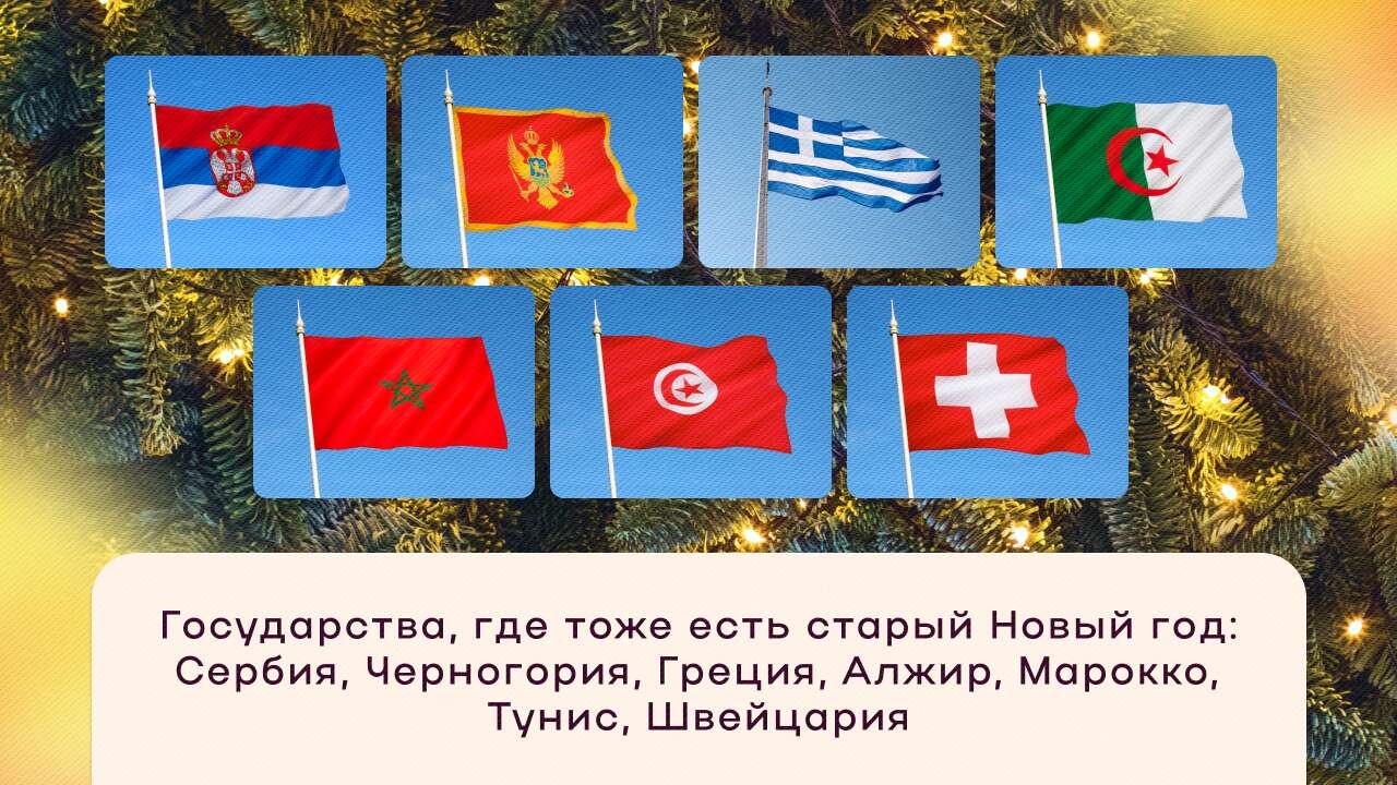 Страны, где тоже есть старый Новый год