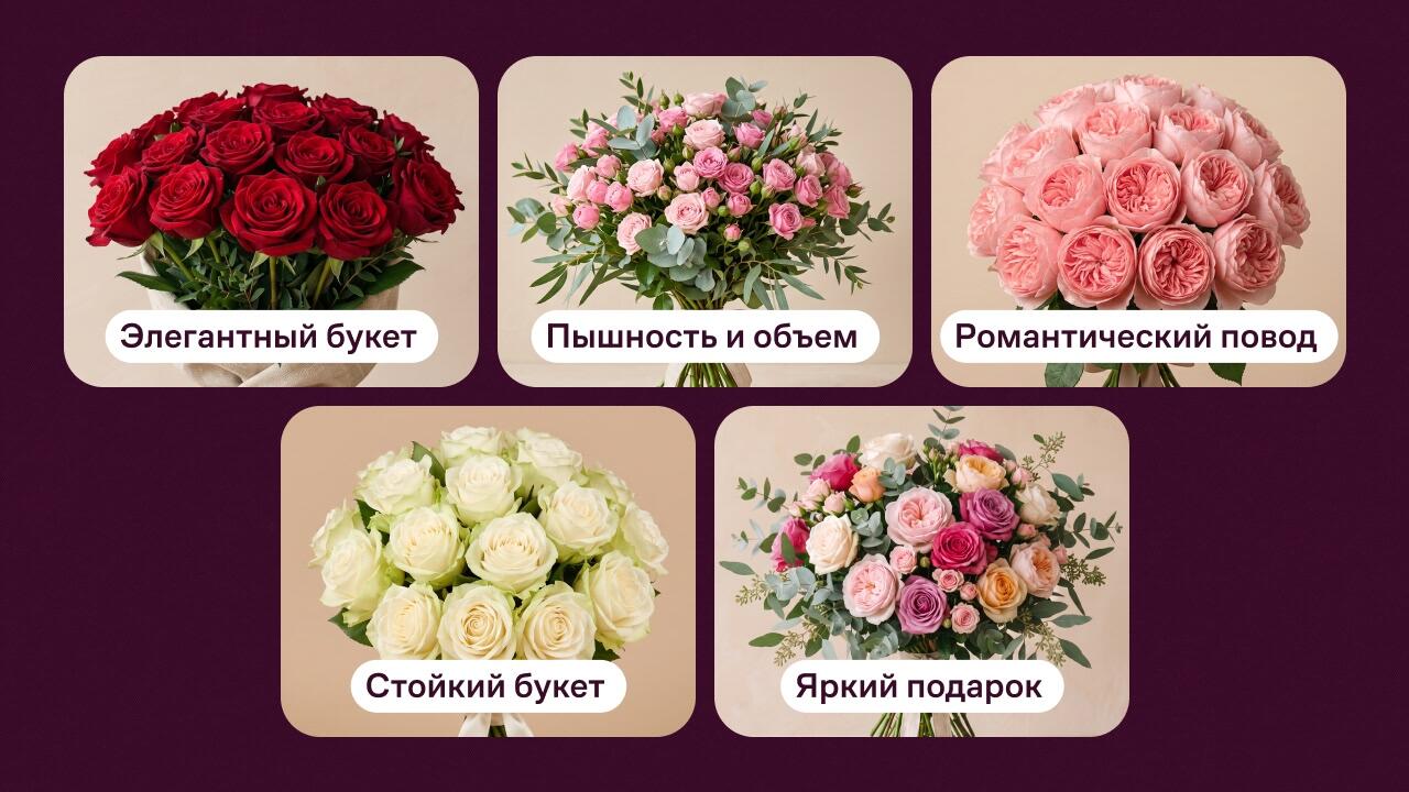 розы сорта в цветочных