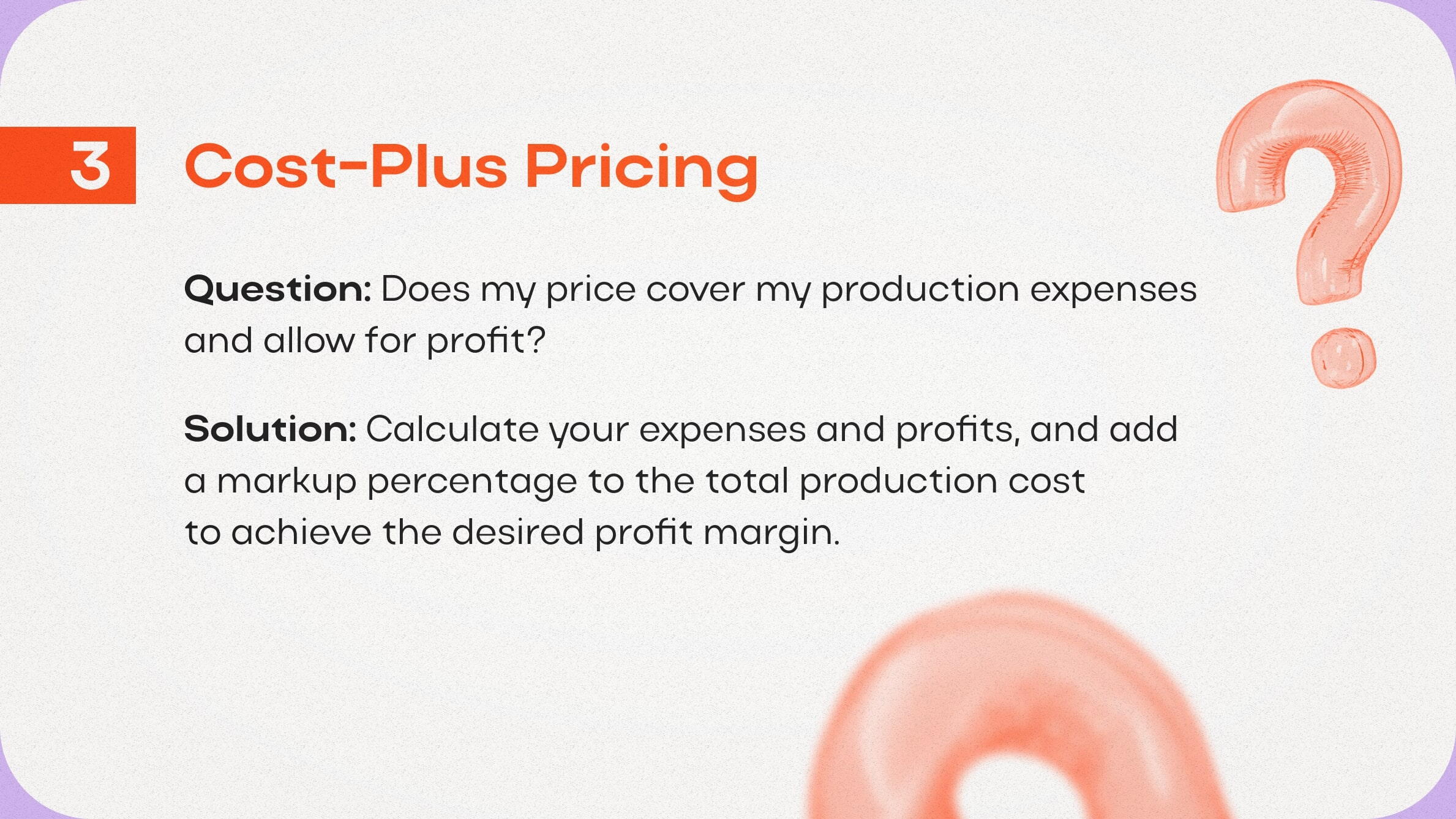 Cost-plus pricing framework