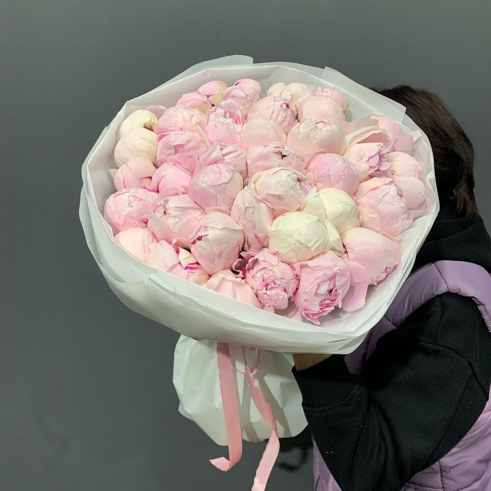 Пионы розовые 39 шт