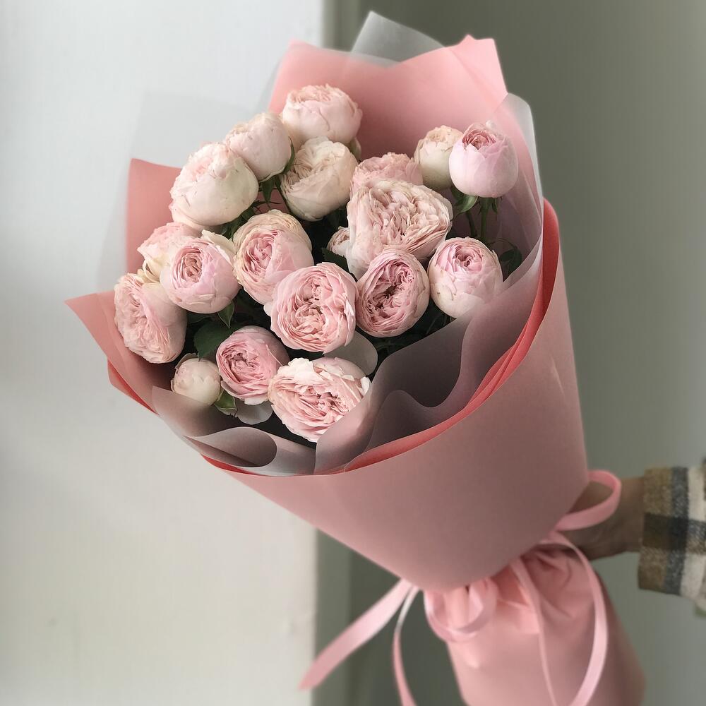 5 кустовы пионовидных роз Mansfield park букет 19 Buket flowers