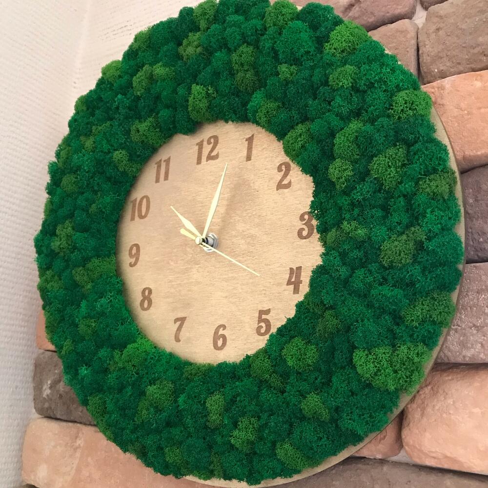 Часы со стабилизированным мхом 🌳