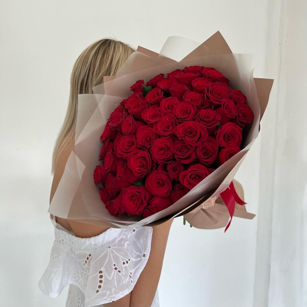 Букет 51 красная Роза, Цветы и подарки в Санкт-Петербурге, купить по ...