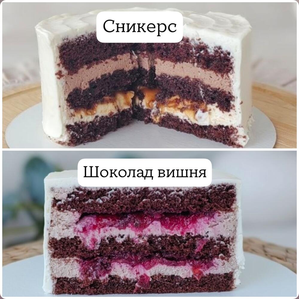 Бенто торт и 5 капкейков с голубикой