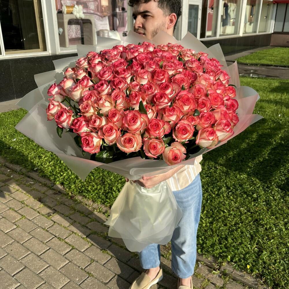101 роза джумилия 65 см