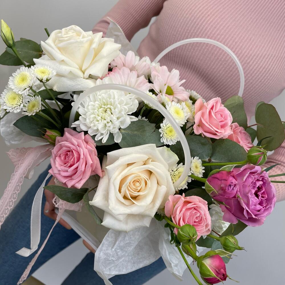 Сумочка с розой, и пион розой «floral beauty»