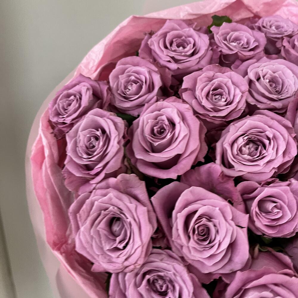«Сиреневая эйфория» 🌸 Монобукет из 25 ароматных роз