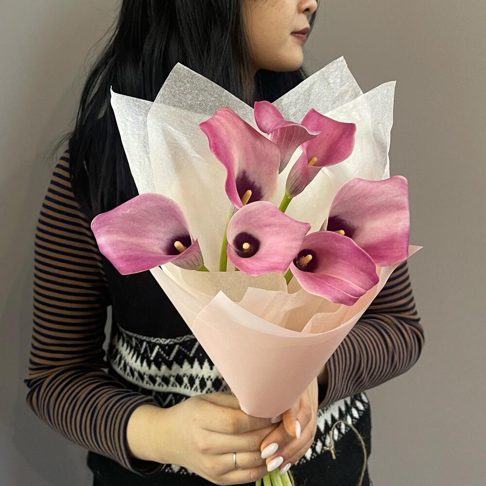 Букет из розовых калл🎀