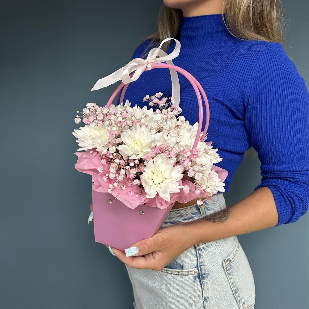 Праздничная сумочка с хризантемами 🌸
