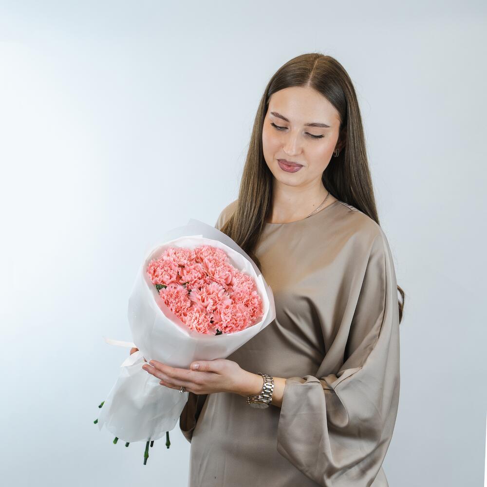 Монобукет из Диантусов.Букет ИЛ-ФИОРЕ