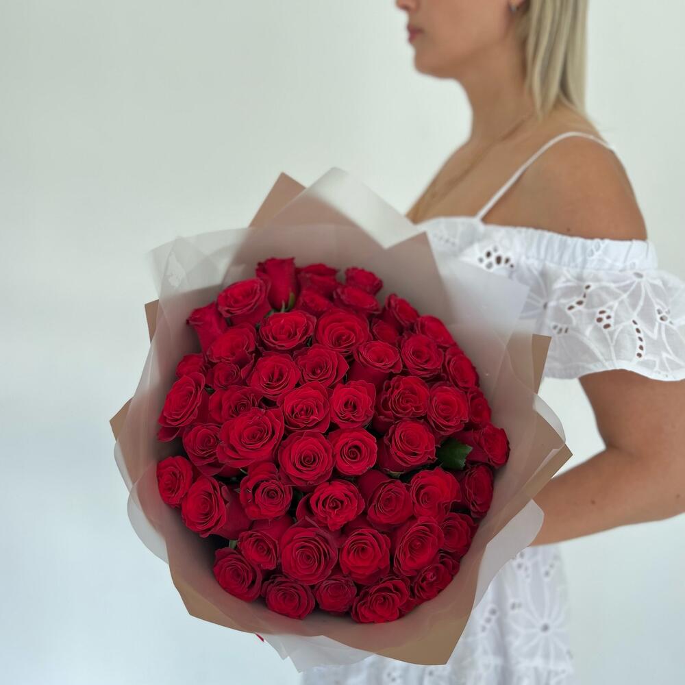 Букет 51 красная Роза, Цветы и подарки в Санкт-Петербурге, купить по ...