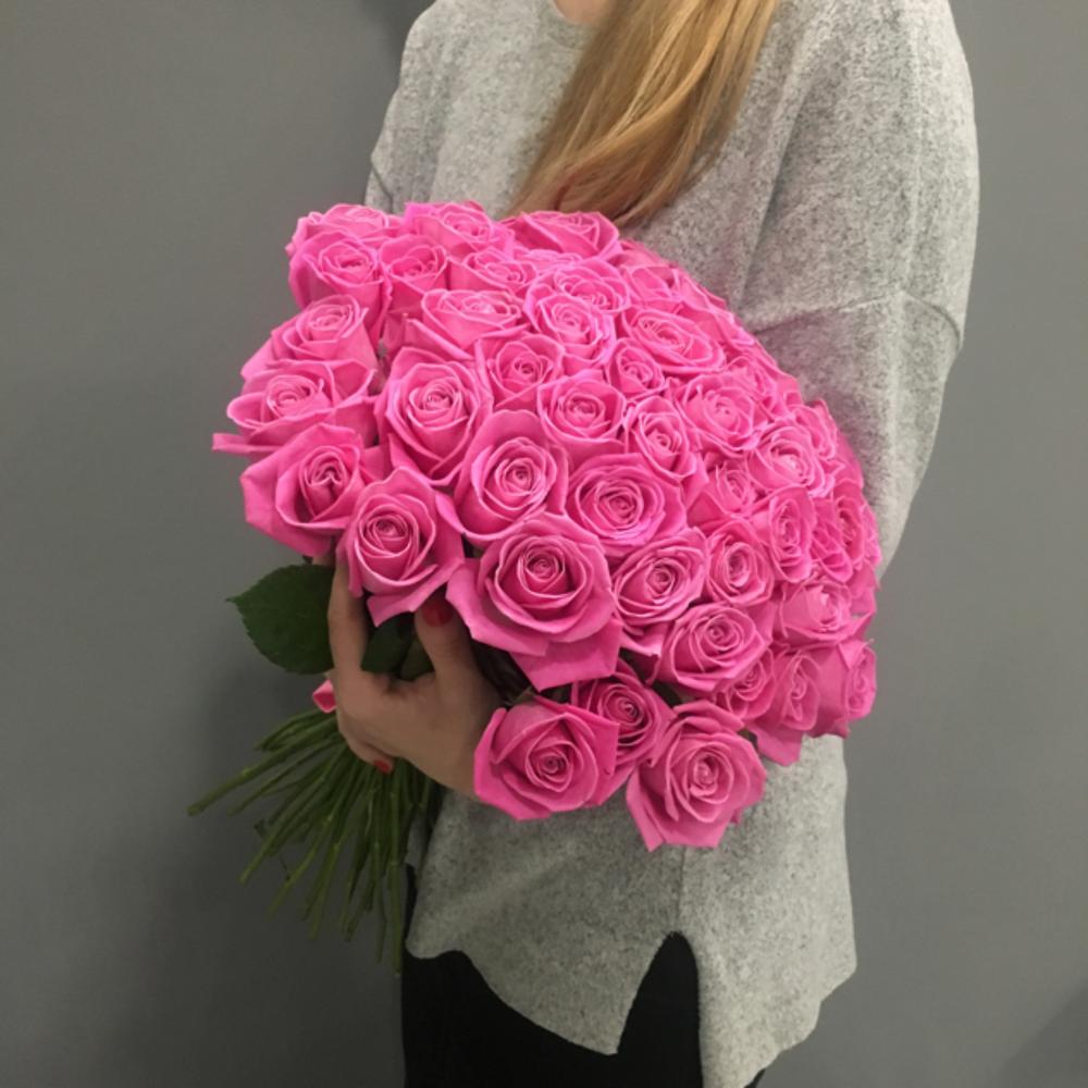 Розовый 50 см. Букет из 51 розы (50 см).