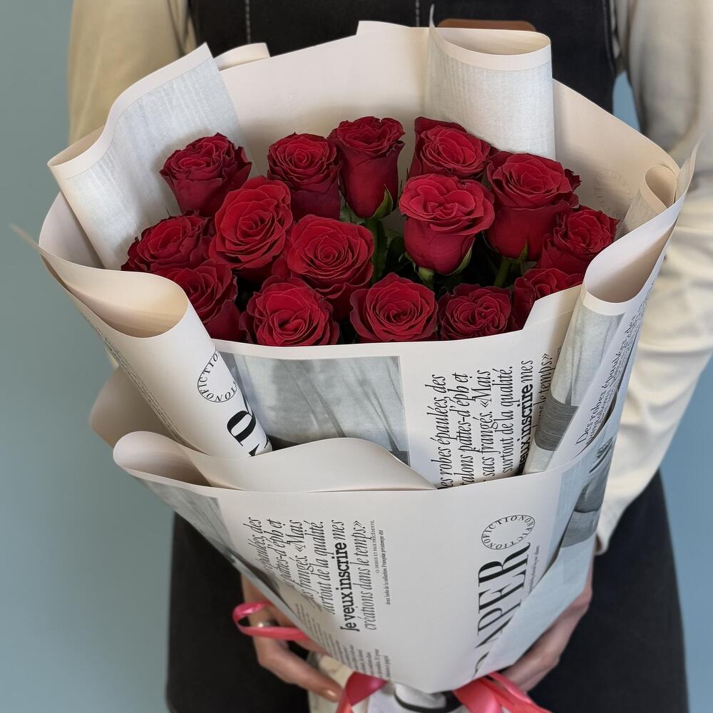 15 красных роз🌹