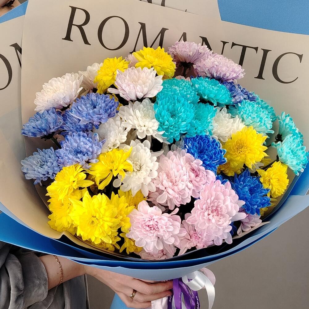 WOW Букет из хризантем микс 💙