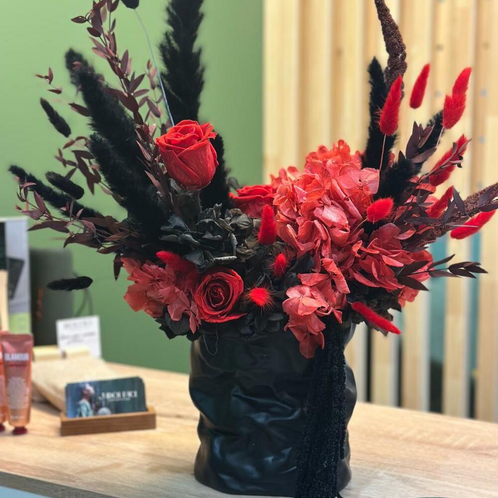 "Flamenco" композиция из стабилизированных цветов