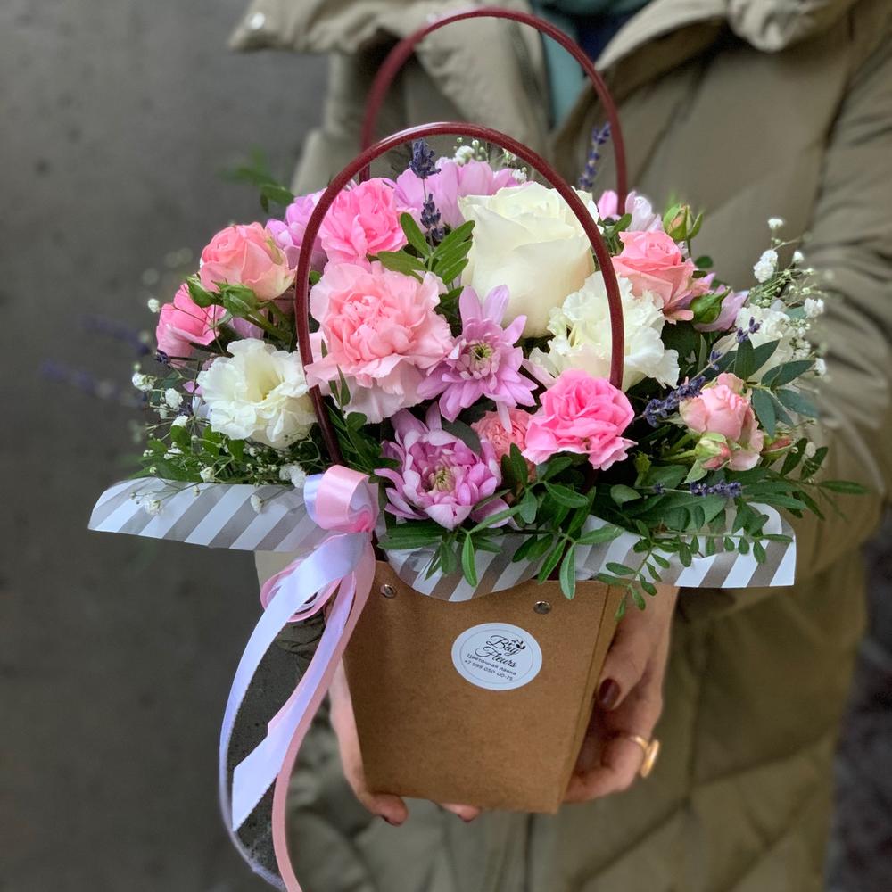 цветы в пакете купить москва