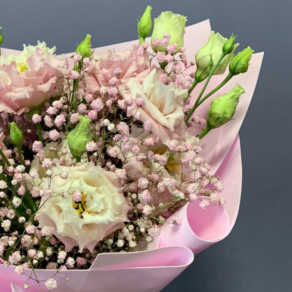 Эустома с гипсофилой, Цветы и подарки в Орехово-Зуево, купить по цене ...