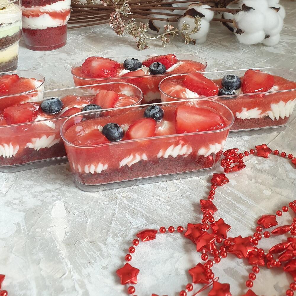 Мини трайфлы Красный бархат 5 штук