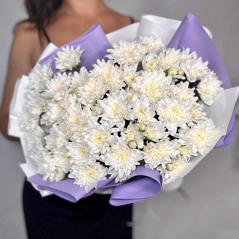 Большой букет из пушистых хризантем 😍