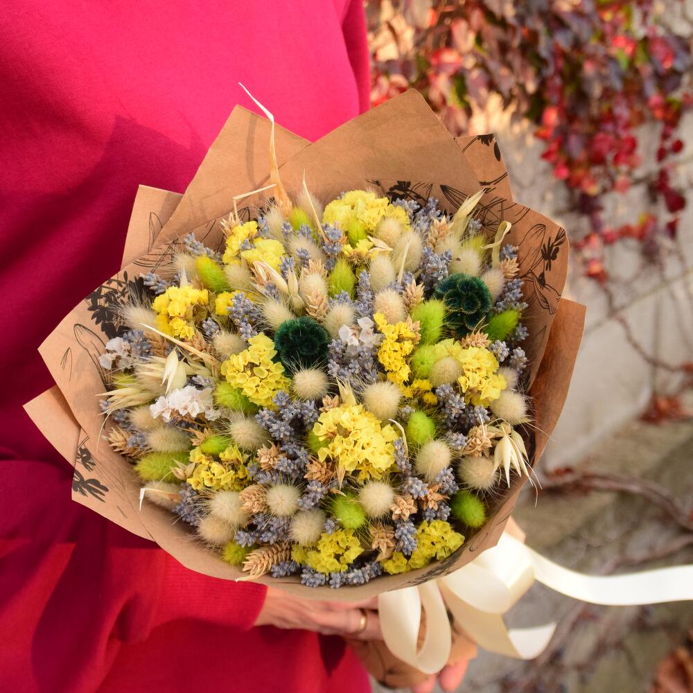 Букет сухоцветов Цветочное тепло 🌼