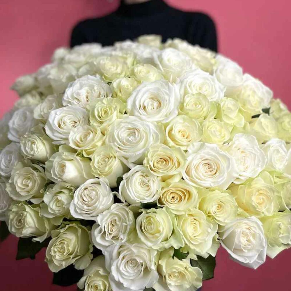 🌹 Букет от Flowersgift из 101 белой розы ▪️ 74