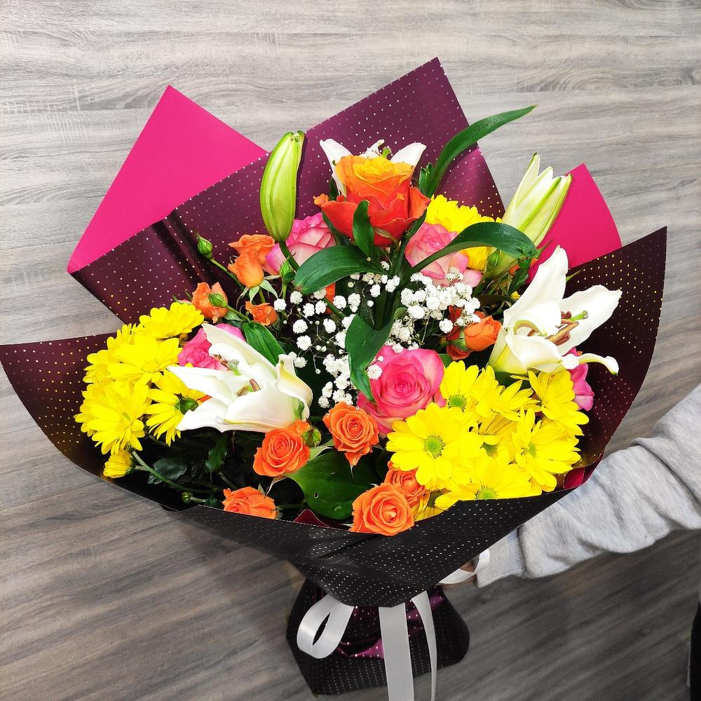 ✅ Букет лилий и роз💐