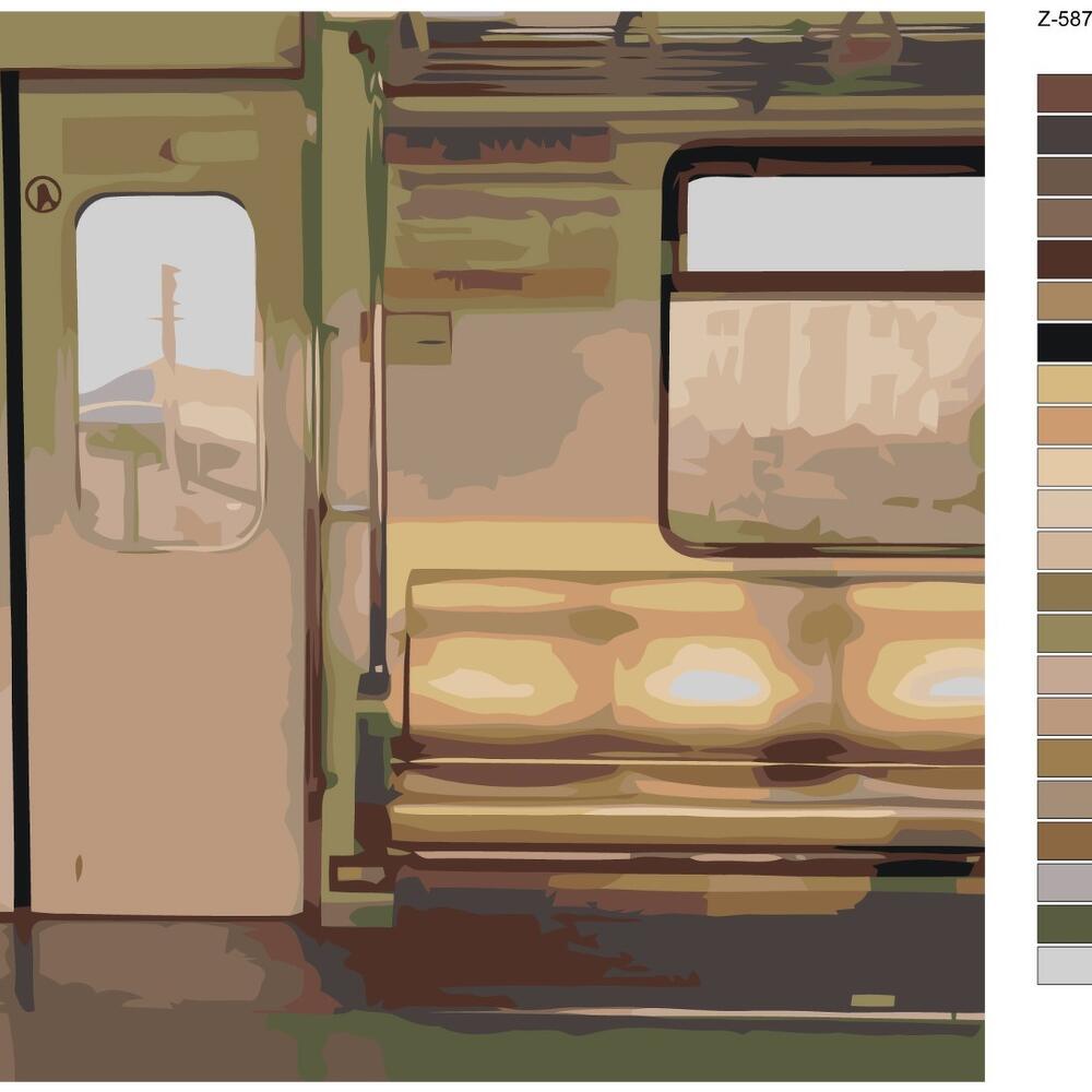 Картина по номерам Z-587 Старый вагон метро 40x40, Хендмейд и хобби в Москве,  купить по цене 1590 RUB, Картины по номерам в Brushes-Paints с доставкой |  Flowwow