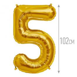 Шар цифра 5 (пять) 1 метр гелиевая