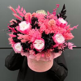 Black and pink composition