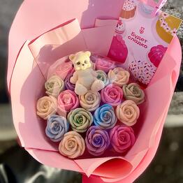 Candy and bouquet