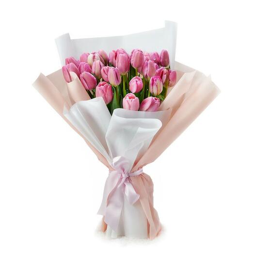 31 Pink Tulips Bouquet