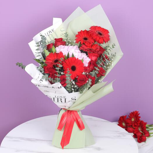 Expression of Red Flower Bouquet
